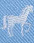 EQUINE JACQUARD TIE - CORNFLOWER