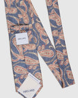 TEXTURED KASHMIR PRINT TIE - NAVY