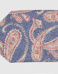 TEXTURED KASHMIR PRINT TIE - NAVY