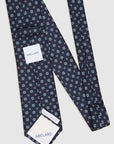 DAISY TWILL PRINT TIE - NAVY