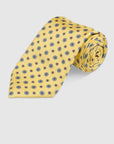 DAISY TWILL PRINT TIE - YELLOW
