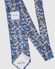 FIORI WATERCOLOUR PRINT TIE - NAVY