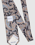 SIREGAR TWILL PRINT TIE - NAVY