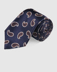 JAIPUR JACQUARD TWILL TIE - NAVY