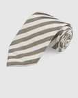 LINEN SILK FRESH STRIPE TIE - PISTACHIO