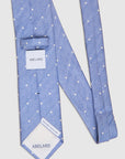 LINEN BLEND DOT JAQUARD TIE - SKY
