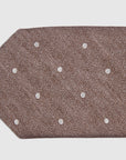 LINEN BLEND DOT JAQUARD TIE - STONE