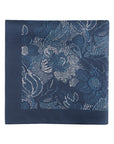 ABSTRACTED FLORAL PRINT - STEEL BLUE