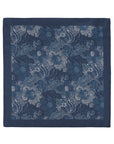 ABSTRACTED FLORAL PRINT - STEEL BLUE