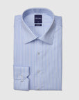 FROSTED 2 PLY STRETCH STRIPE SLIM FIT SHIRT