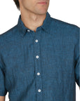 PURE LINEN SHIRT SLIM FIT SHORT SLEEVE