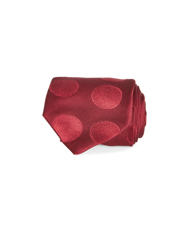 Italian Silk Tie Jacquard Spot Print