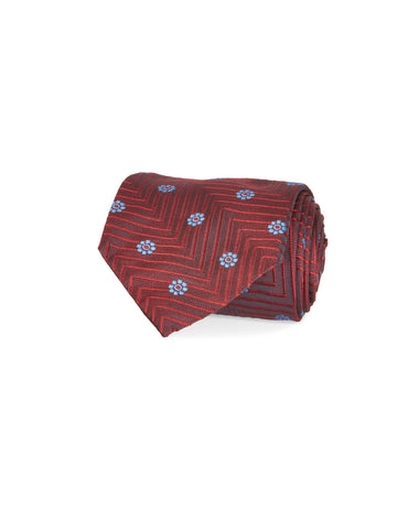 Italian Silk Tie Flower Spot Print