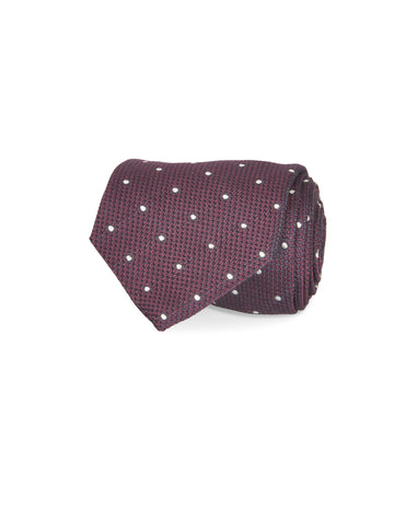 Italian Silk Tie Jacquard Geometric Print