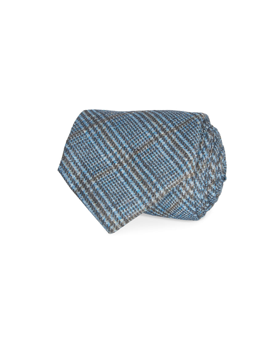 Blues-y Digital Print Silk Cotton Print Tie