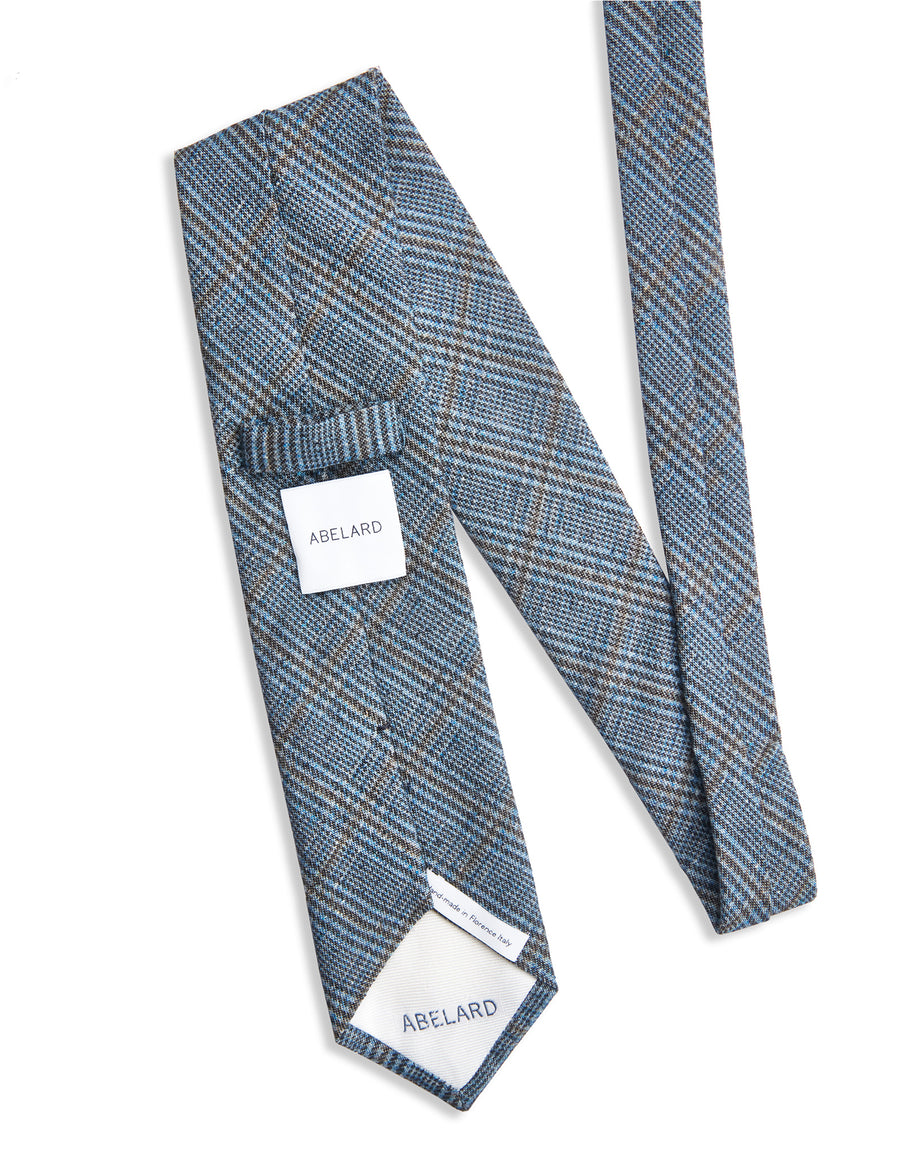 Blues-y Digital Print Silk Cotton Print Tie