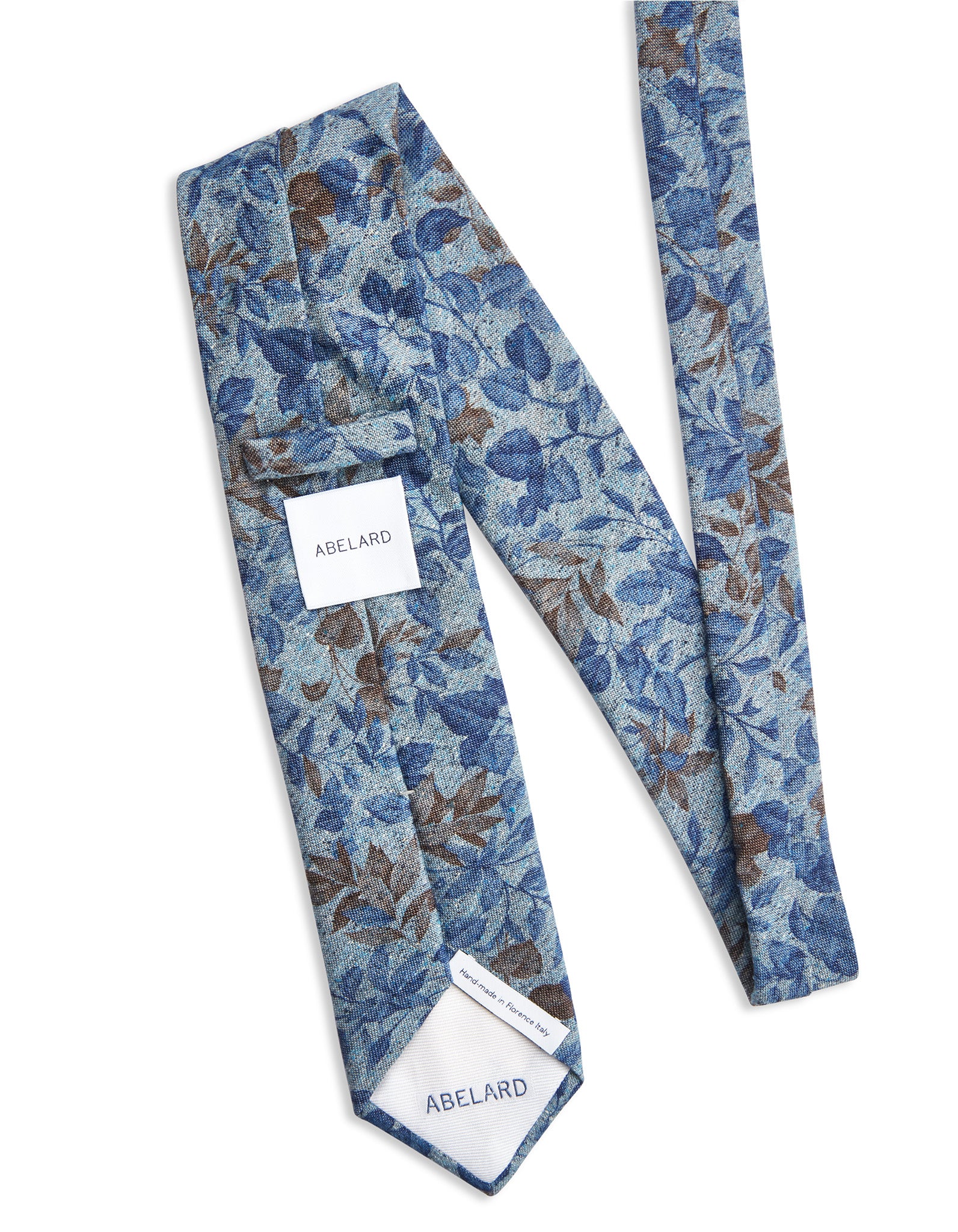Italian Cotton Silk Tie Blues-y Digital Print Silk