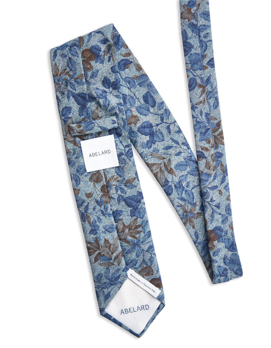 Blues-y Digital Print Silk Cotton Print Tie