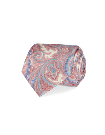 Italian Silk Tie Paisley Jacquard Print