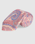 ABELARD SILK TIE - STRAWBERRY
