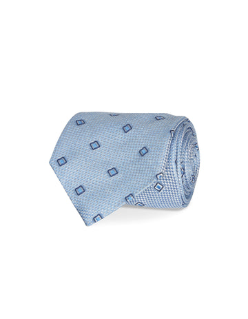 Italian Silk Tie Square Jacquard Print