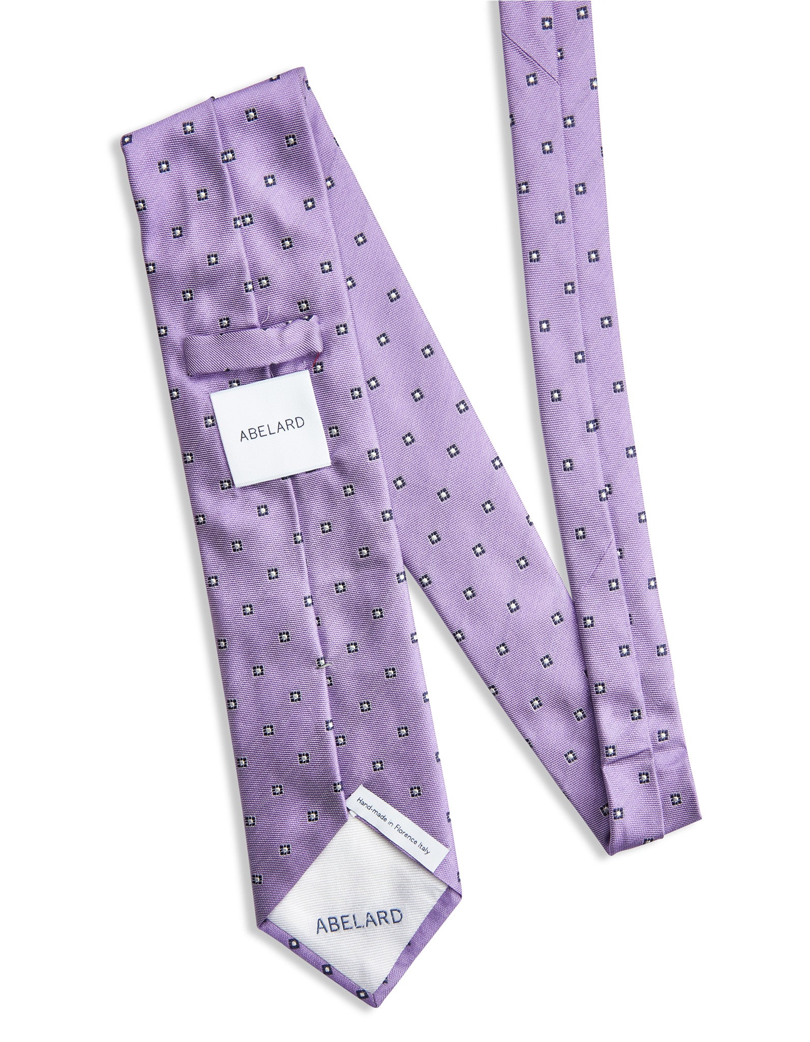 Italian Silk Tie Jacquard Geometric Print