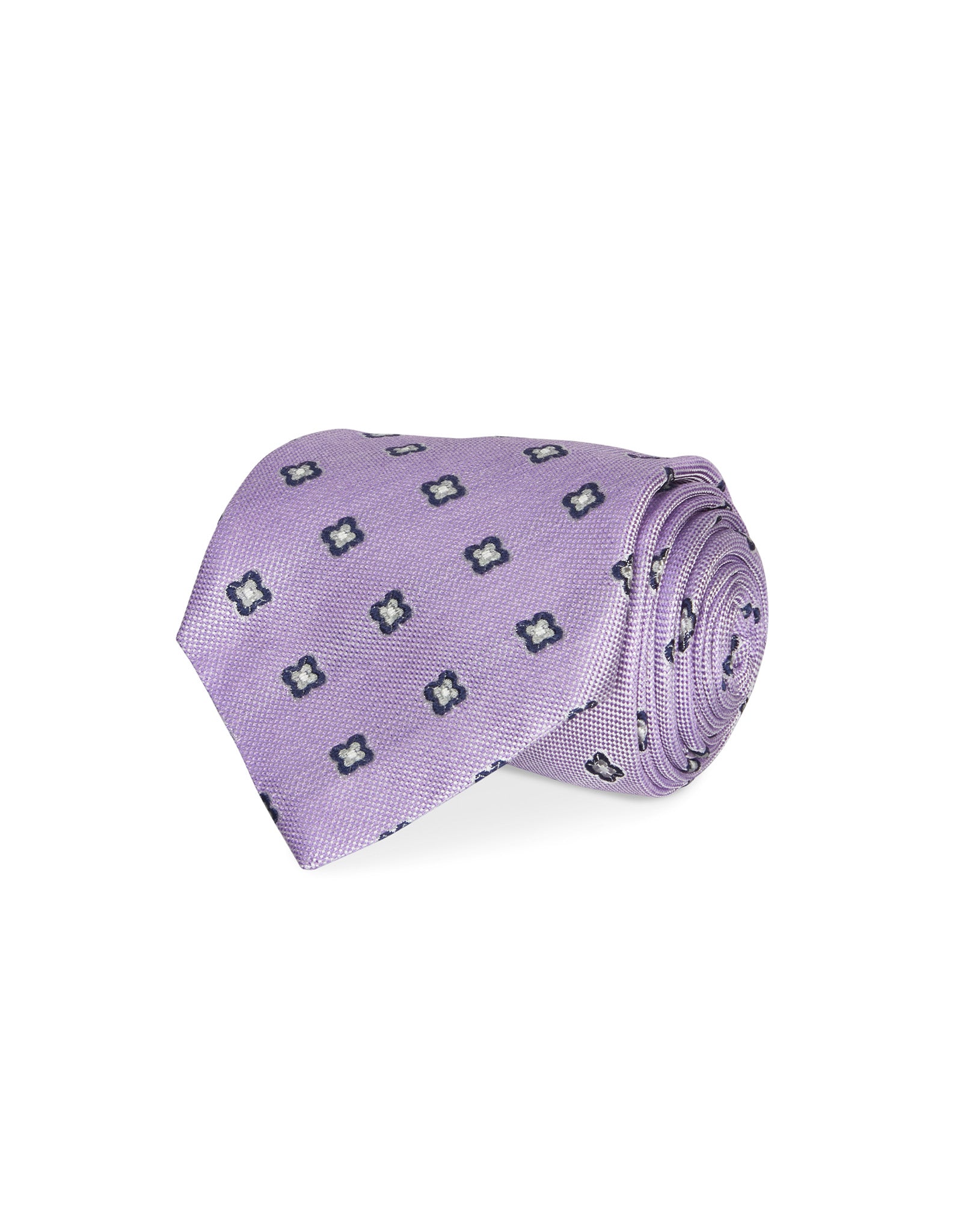 Italian Silk Tie Jacquard Geometric Print