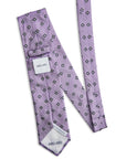 Italian Silk Tie Jacquard Geometric Print