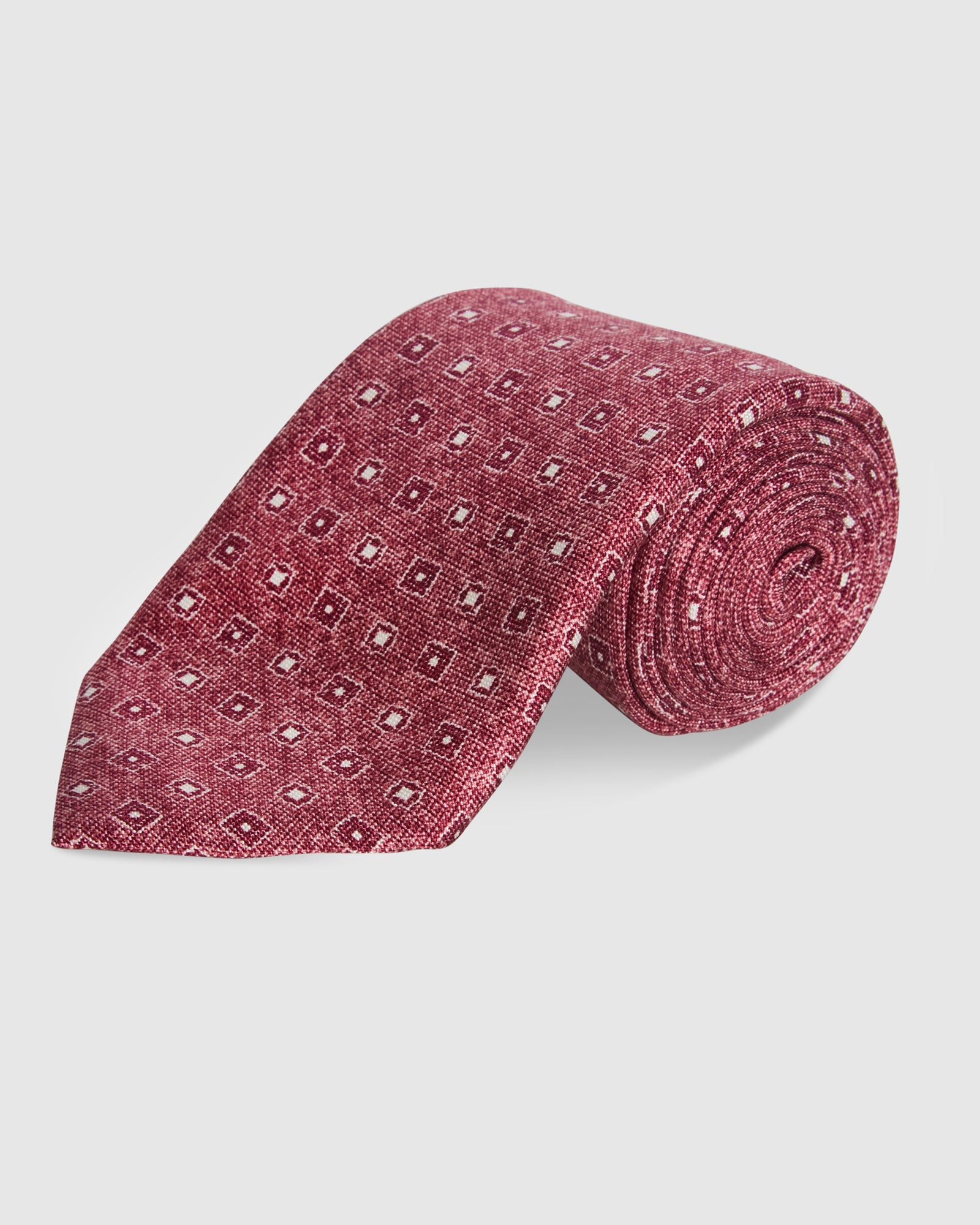 ABELARD ITALIAN SILK TIE - RASPBERRY