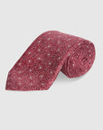 ABELARD ITALIAN SILK TIE - RASPBERRY