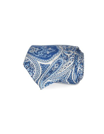 Italian Silk Tie Geometric Digital Print