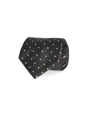 Italian Silk Tie Dot Jacquard Weave