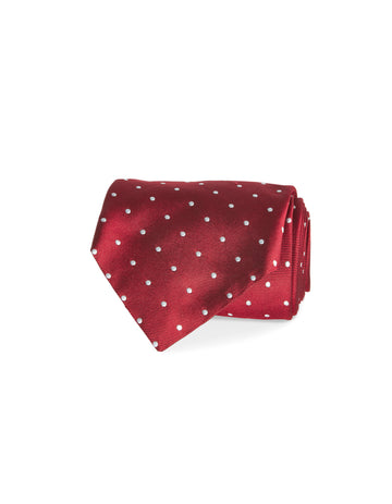 Italian Silk Tie Dot Jacquard Weave