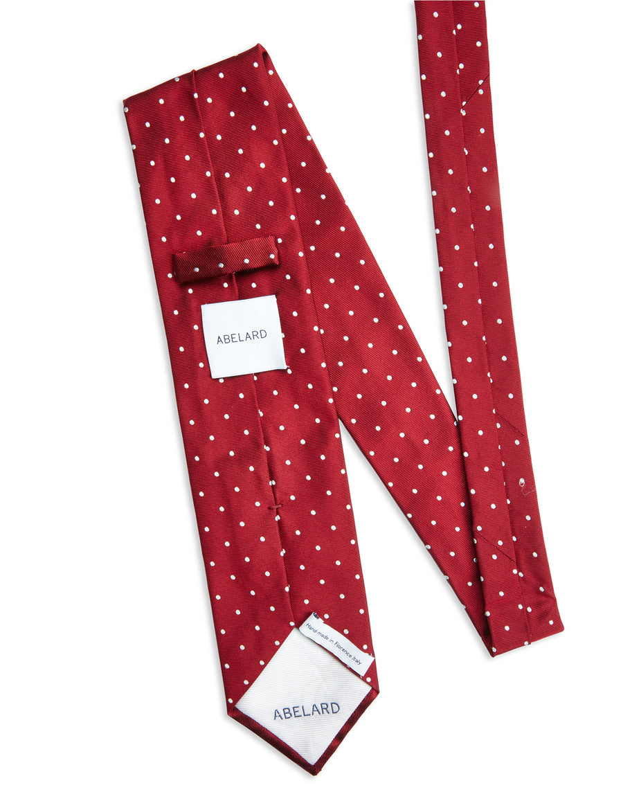 Italian Silk Tie Dot Jacquard Weave