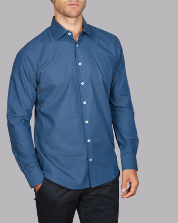 WOOL BLEND TWILL SHIRT SLIM FIT
