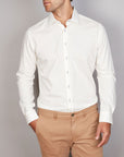 Wool Blend Twill Shirt Slim Fit