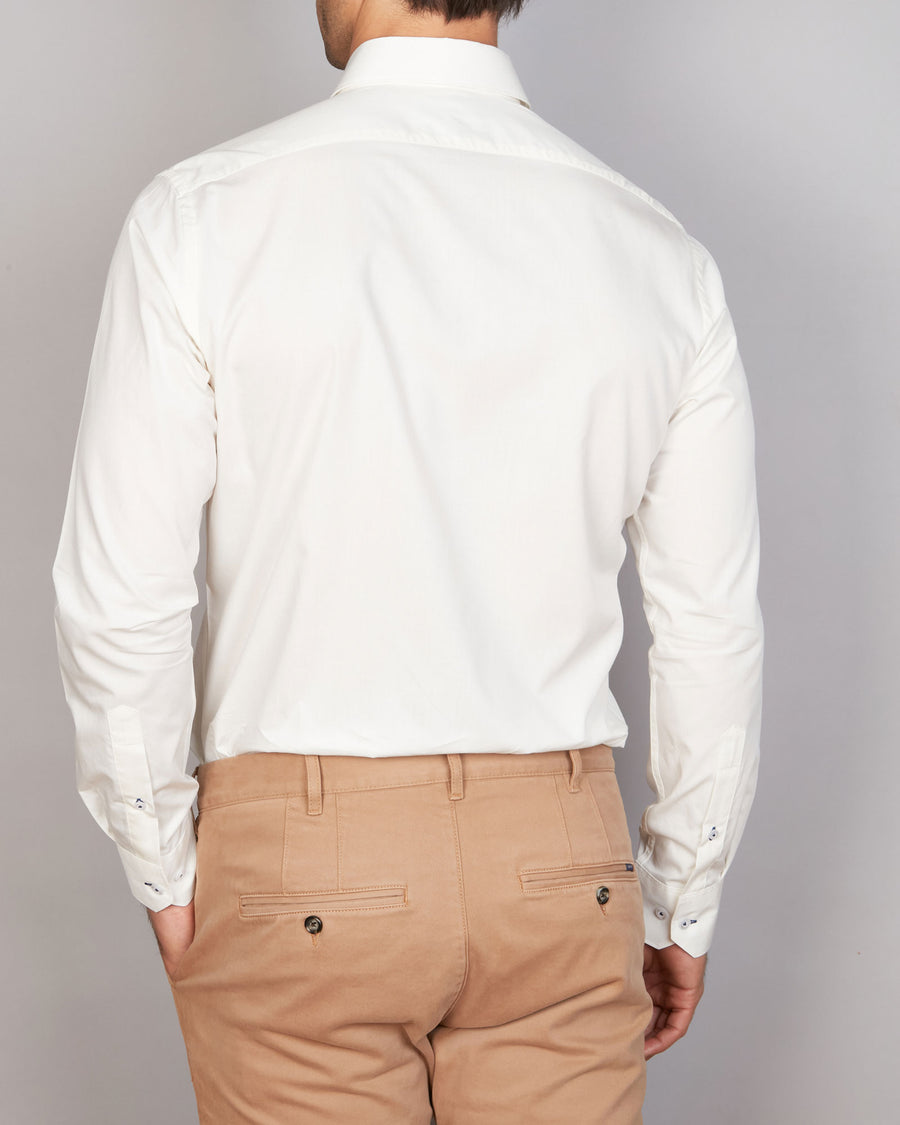 Wool Blend Twill Shirt Slim Fit