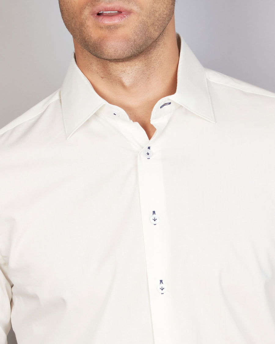 WOOL BLEND TWILL SHIRT SLIM FIT