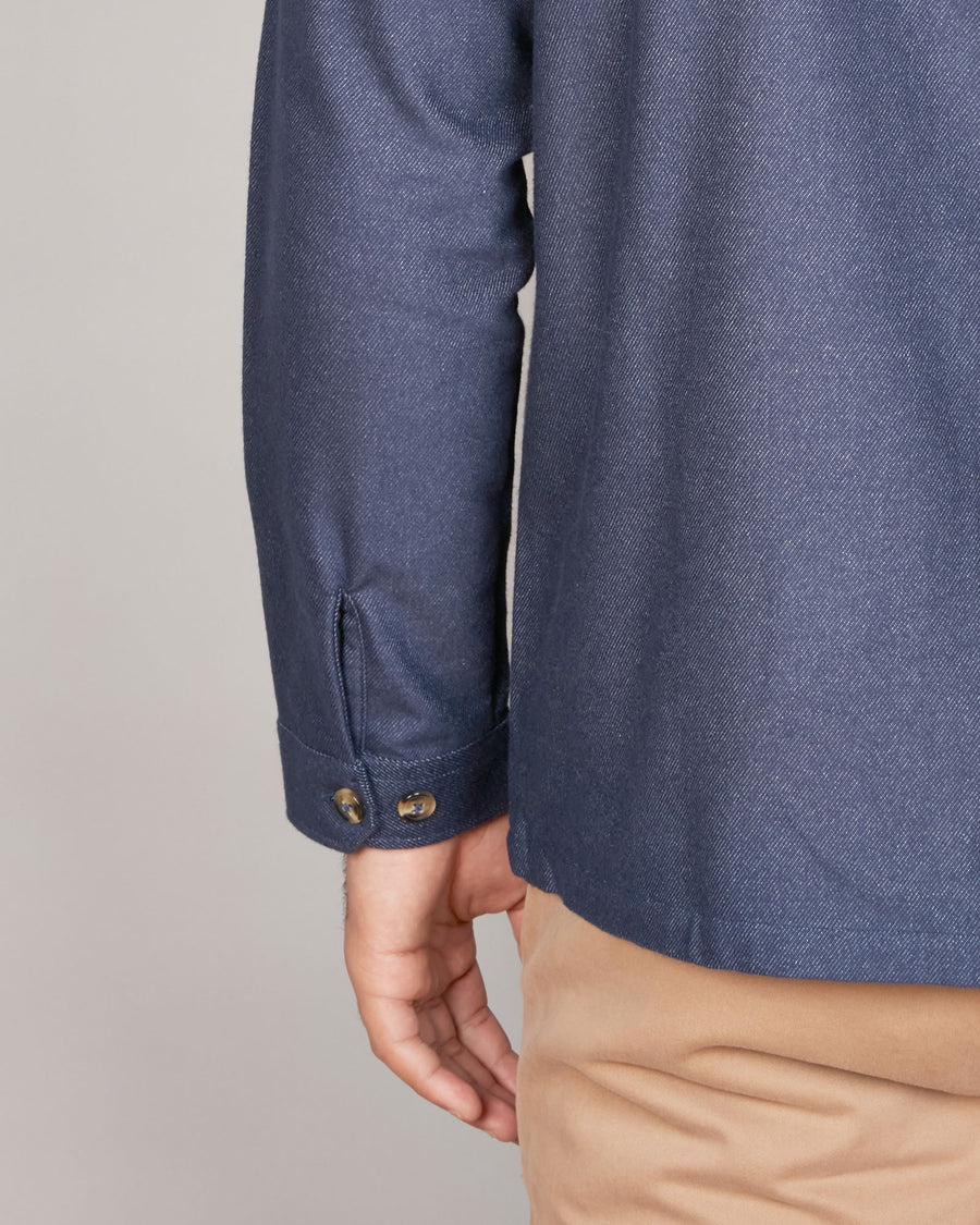 TWO TONE BRUSHED TWILL OVERSHIRT