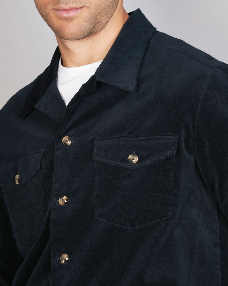 Stretch Velvet Overshirt