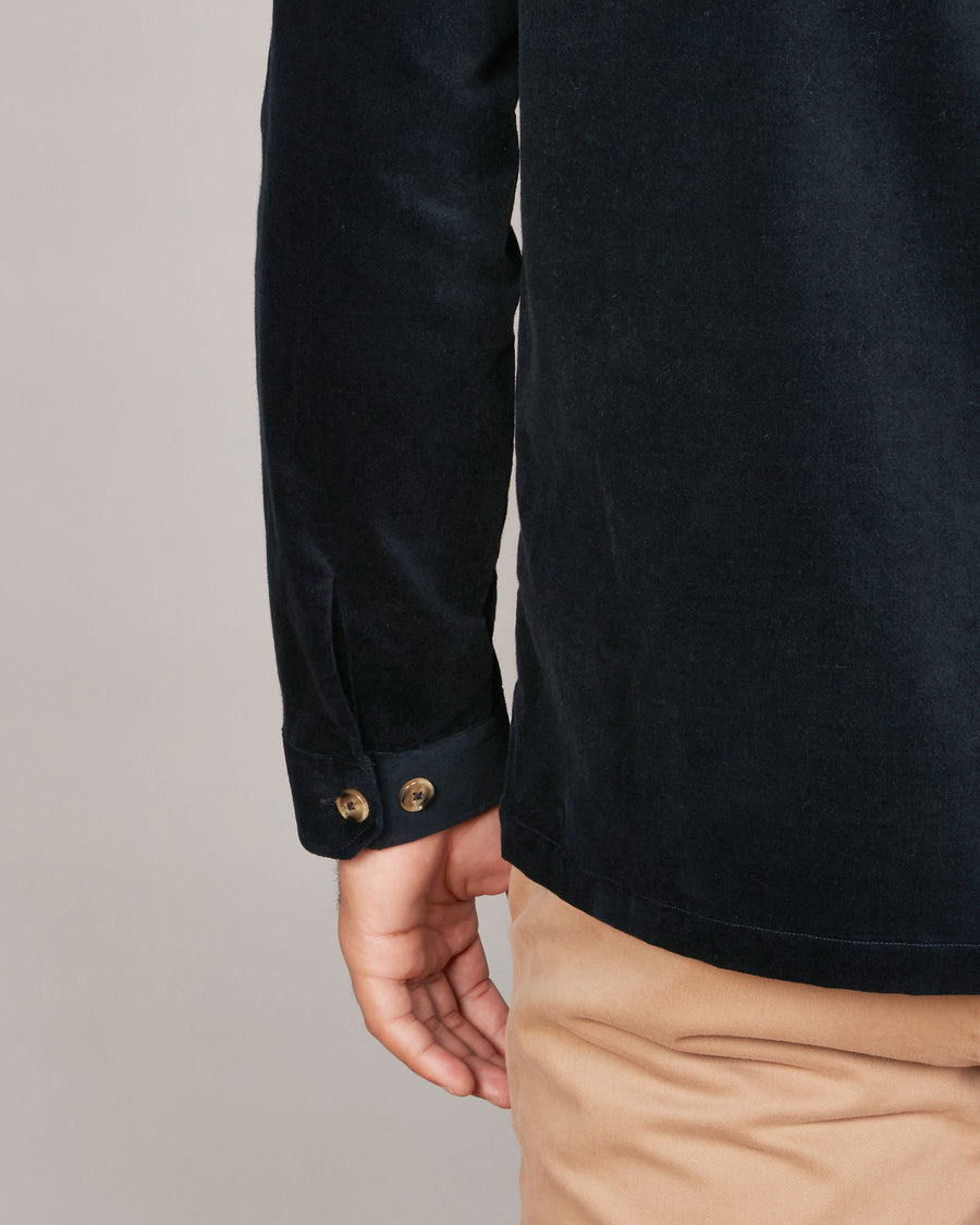 Stretch Velvet Overshirt