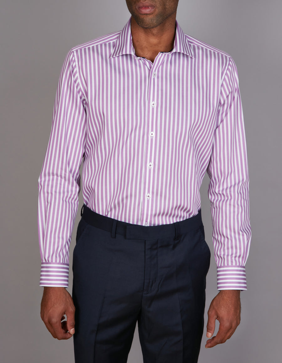 FIORENZE FINE STRIPE SLIM FIT SHIRT