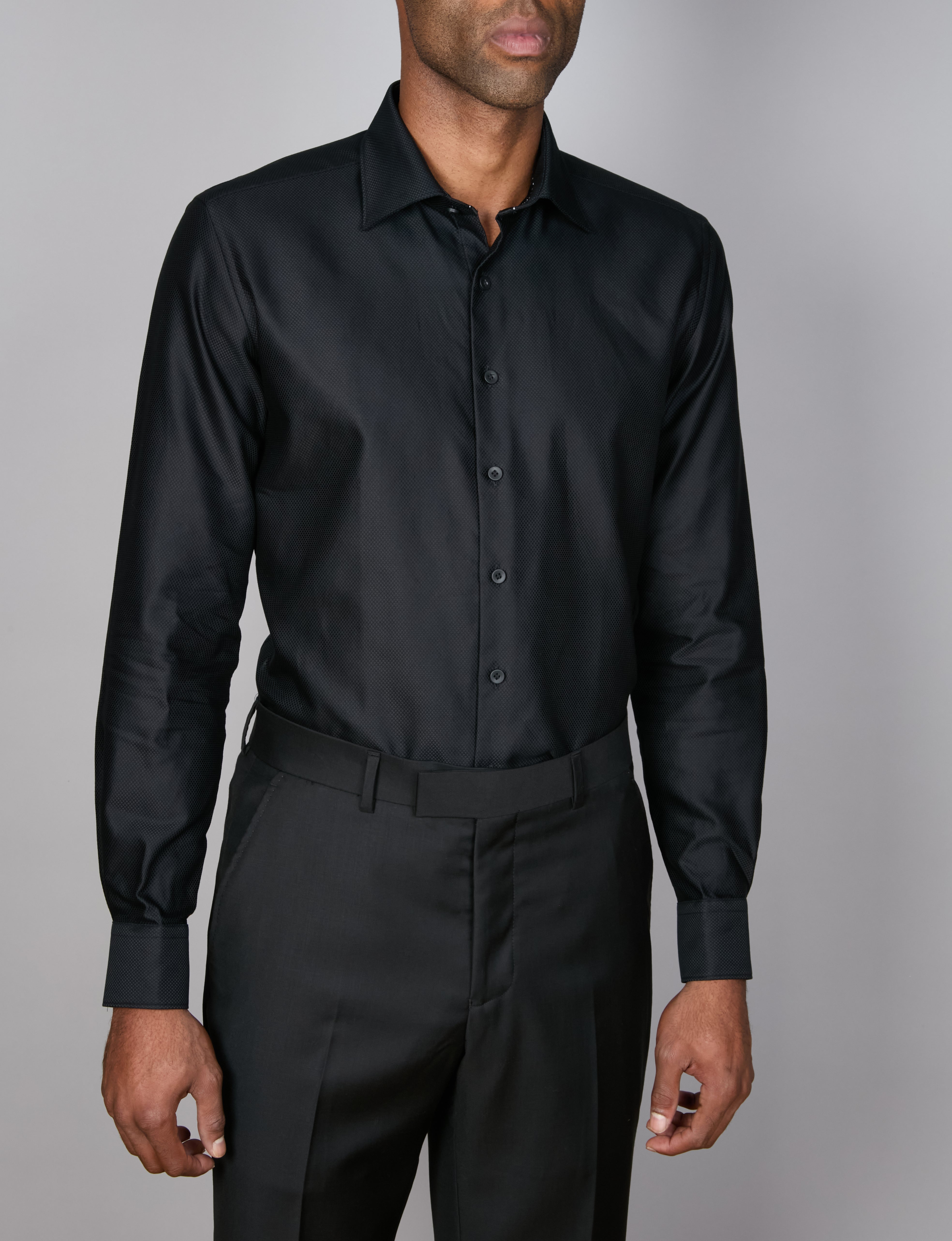 BOTTONE NERO EVENING SLIM FIT SHIRT