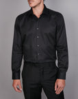 Black/Blue Twill Classic Fit Shirt