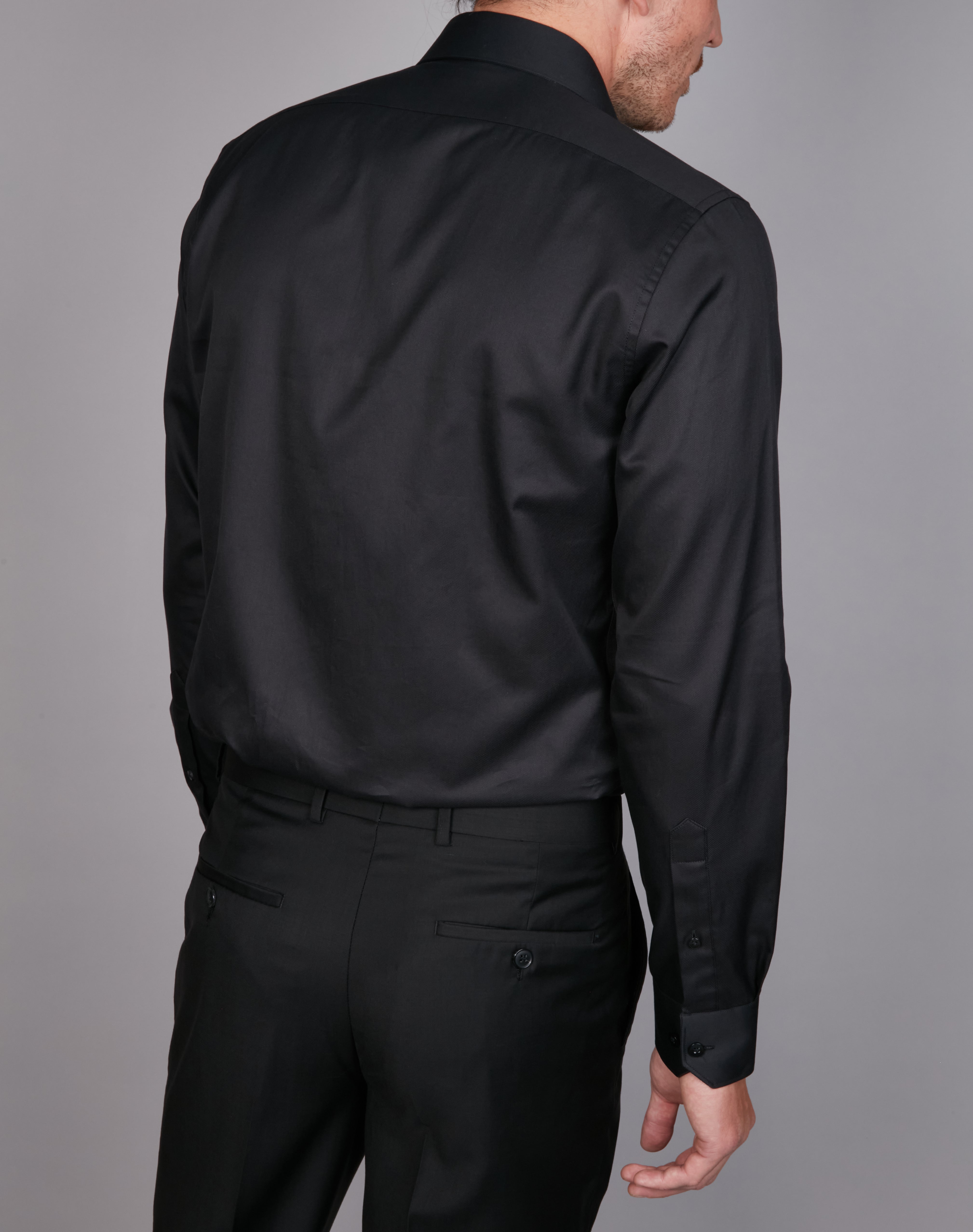 BLACK/BLUE TWILL CLASSIC FIT SHIRT