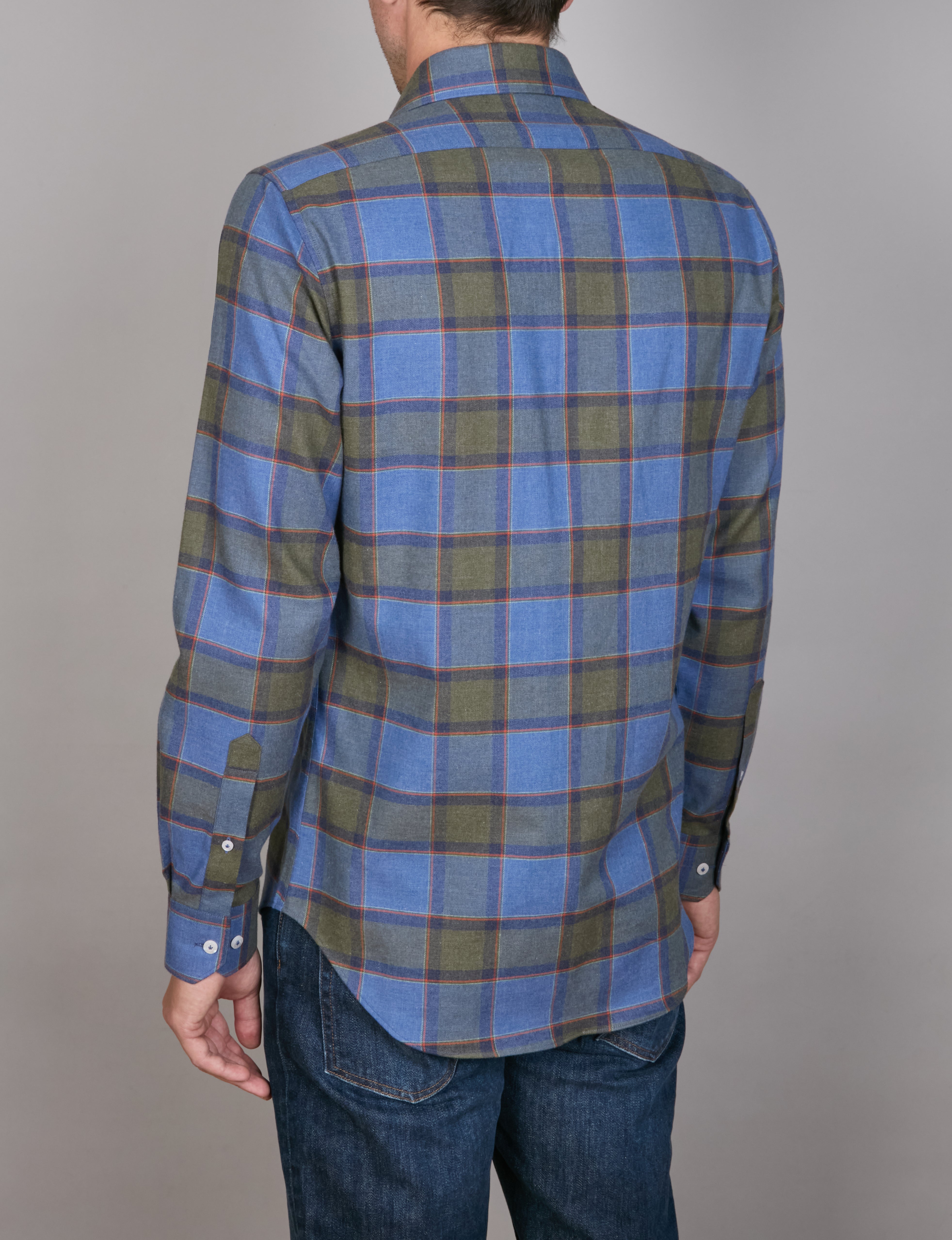 SARDINIA PEACHED CHECK SLIM FIT SHIRT