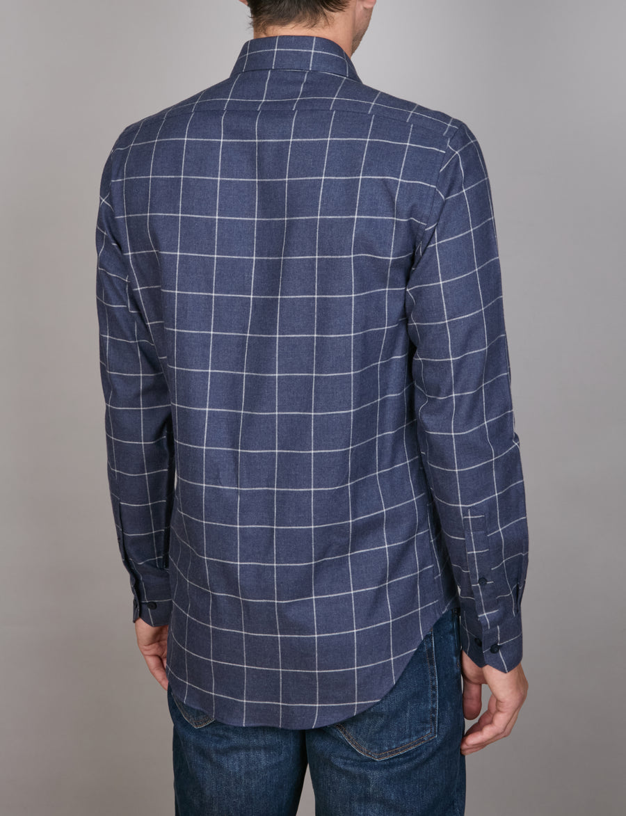 HIGHLAND PEACHED CHECK SLIM FIT SHIRT