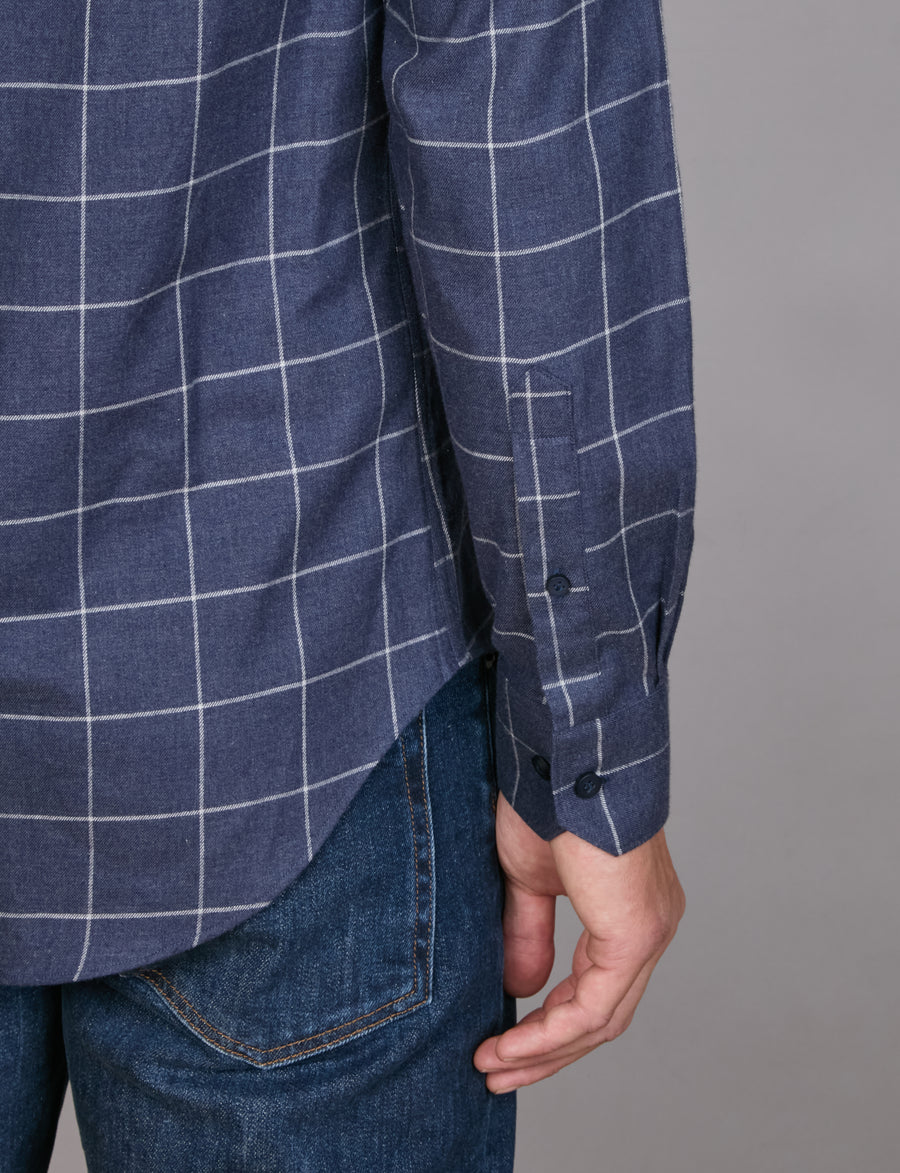 HIGHLAND PEACHED CHECK SLIM FIT SHIRT