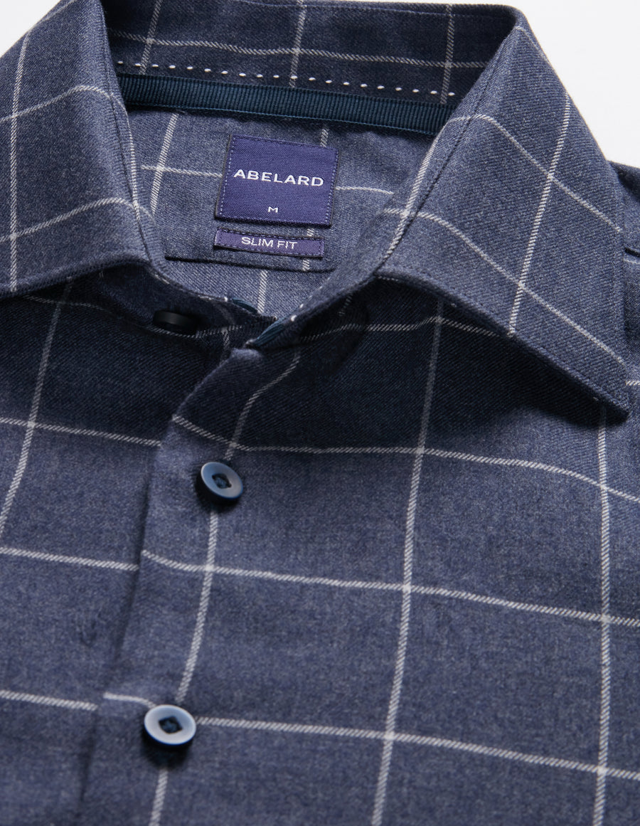 HIGHLAND PEACHED CHECK SLIM FIT SHIRT