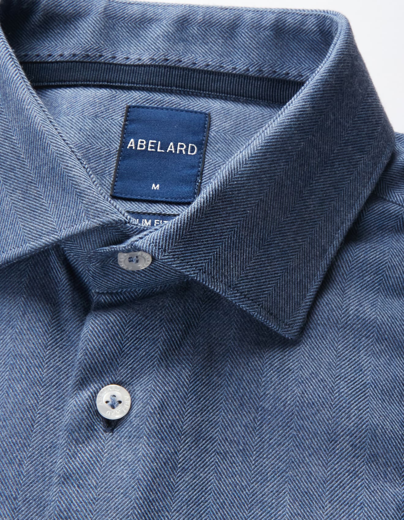 PAGANI PEACHED HERRINGBONE SLIM FIT SHIRT